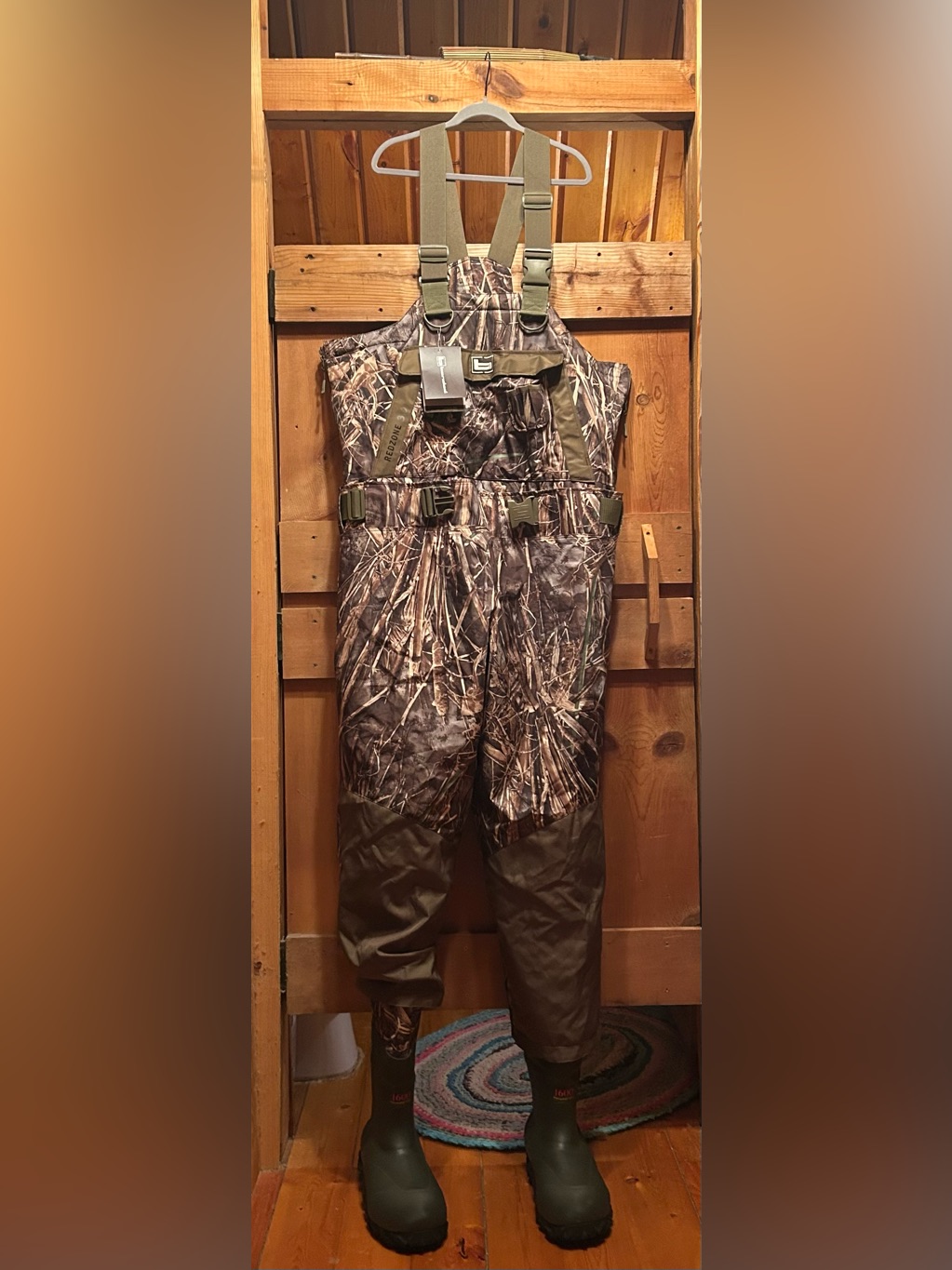 Branded Realtree Camo Chest Waders In Brown And Green